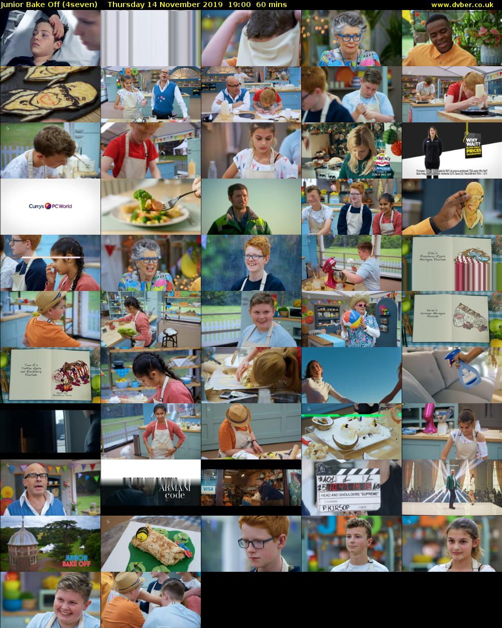 Junior Bake Off (4seven) Thursday 14 November 2019 19:00 - 20:00