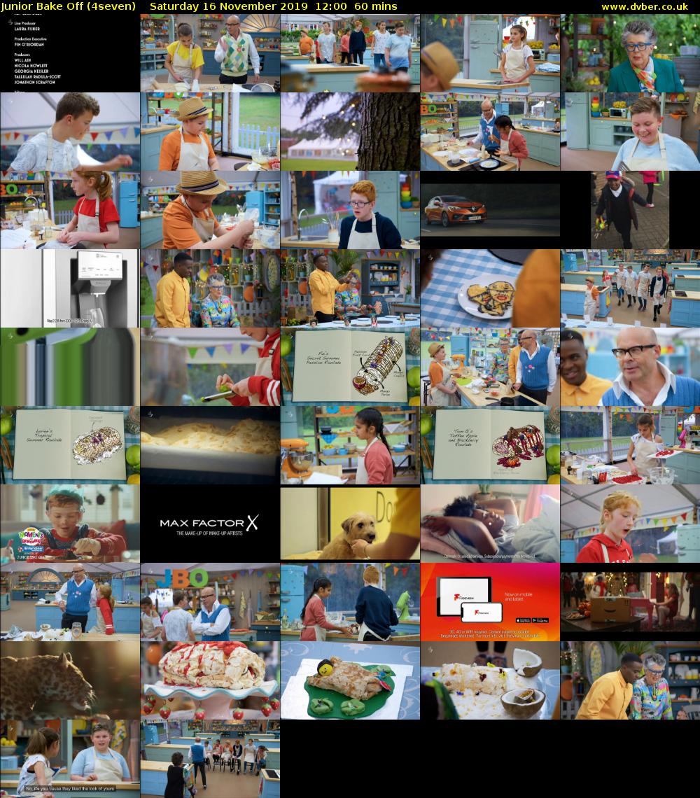 Junior Bake Off (4seven) Saturday 16 November 2019 12:00 - 13:00