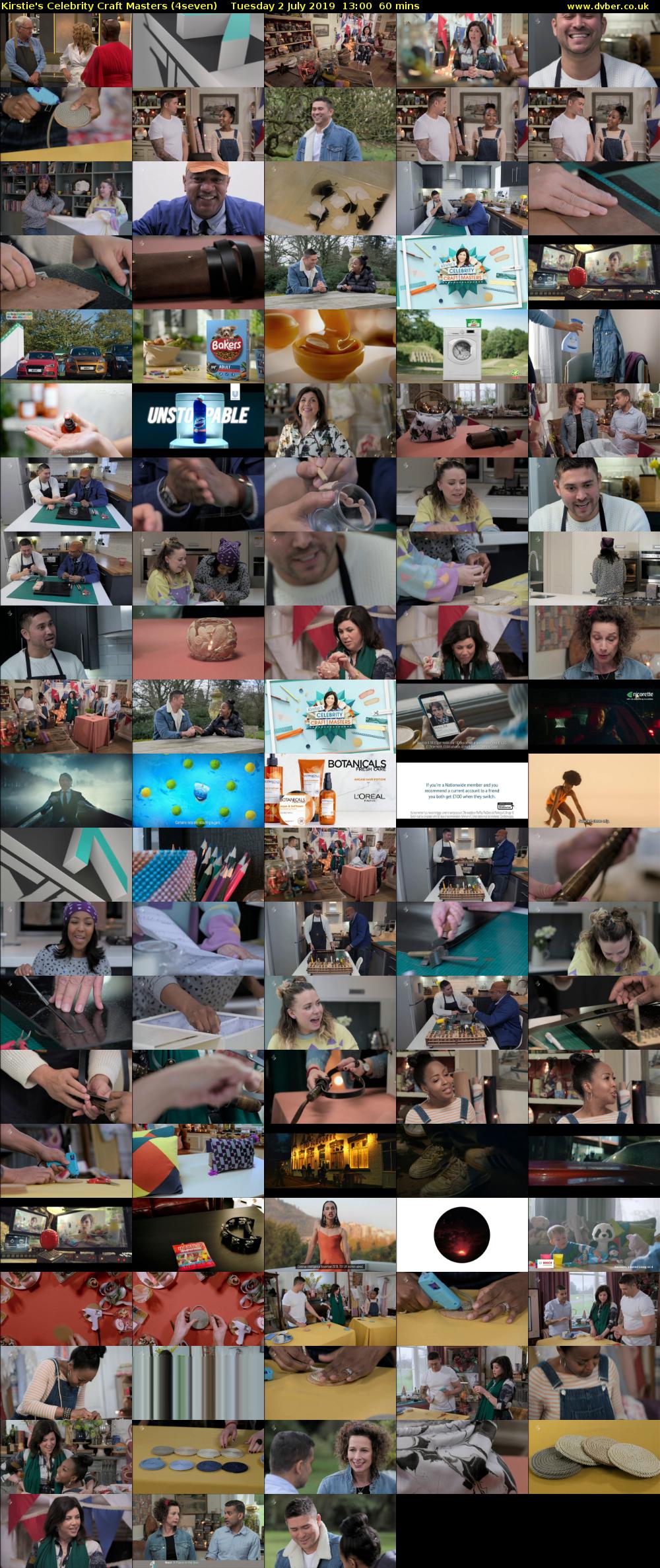 Kirstie's Celebrity Craft Masters (4seven) Tuesday 2 July 2019 13:00 - 14:00