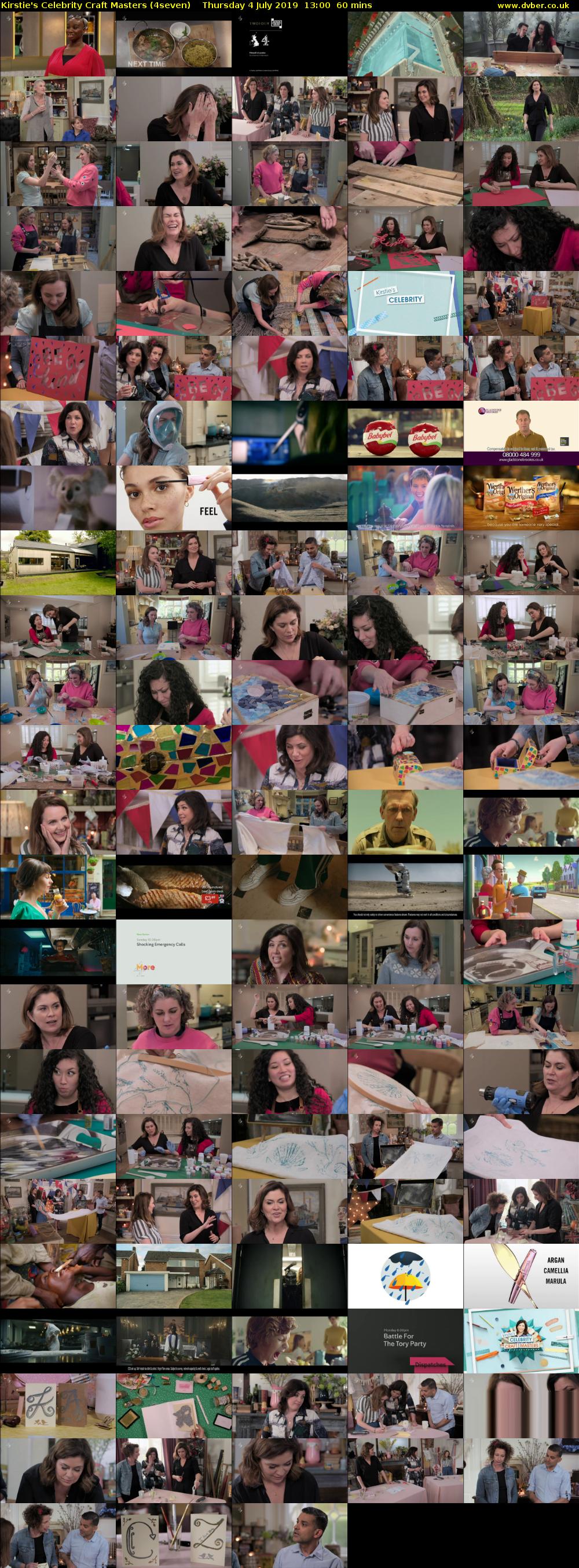 Kirstie's Celebrity Craft Masters (4seven) Thursday 4 July 2019 13:00 - 14:00