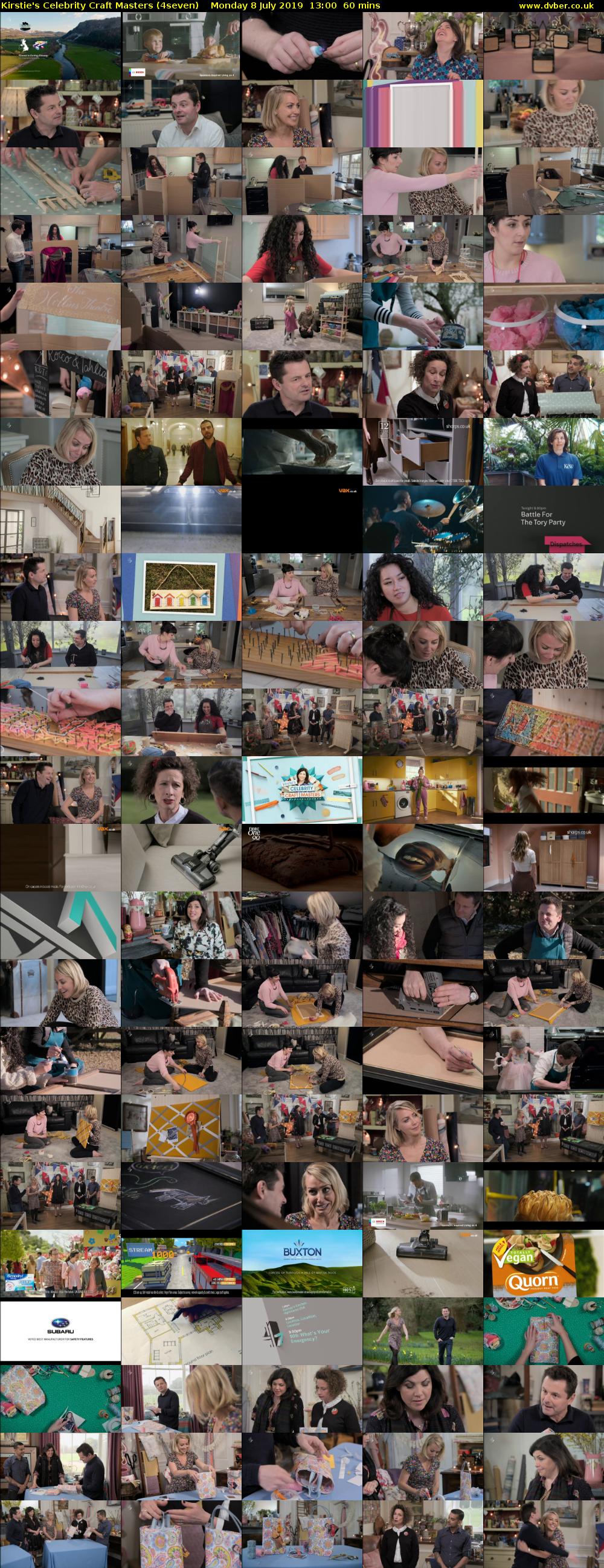 Kirstie's Celebrity Craft Masters (4seven) Monday 8 July 2019 13:00 - 14:00