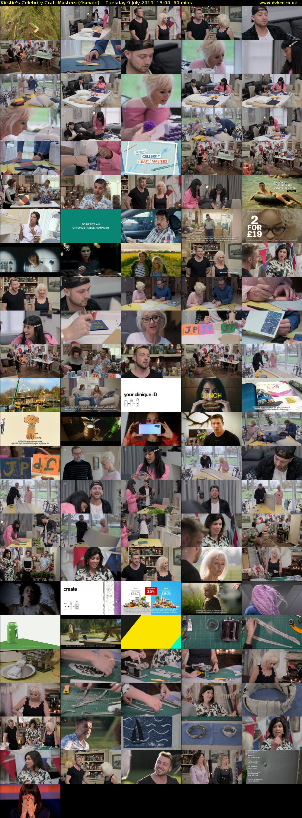 Kirstie's Celebrity Craft Masters (4seven) Tuesday 9 July 2019 13:00 - 14:00