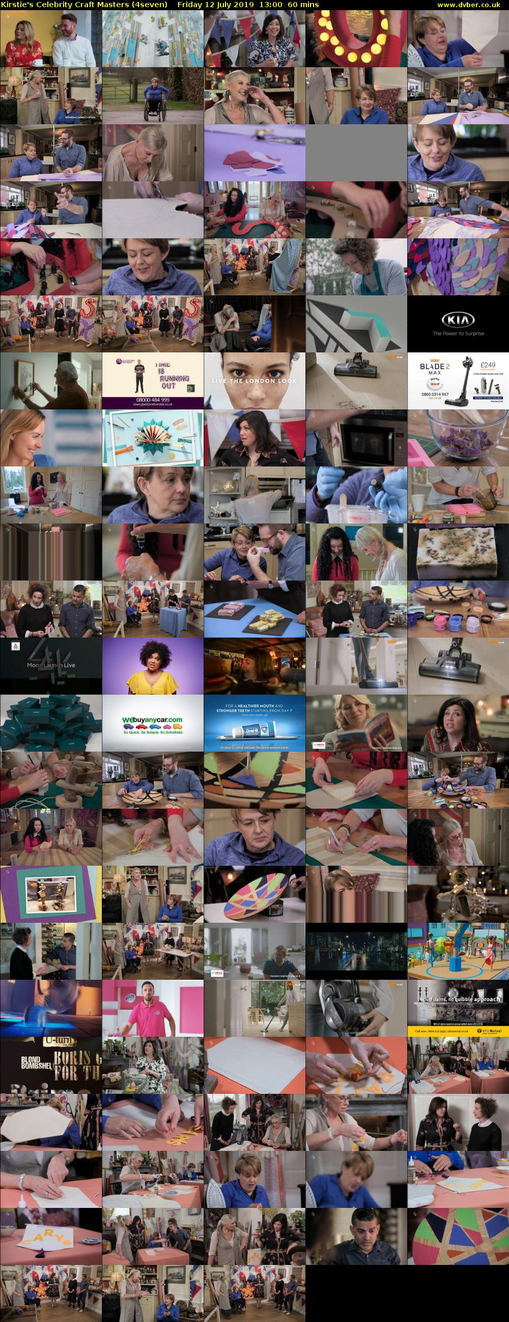 Kirstie's Celebrity Craft Masters (4seven) Friday 12 July 2019 13:00 - 14:00