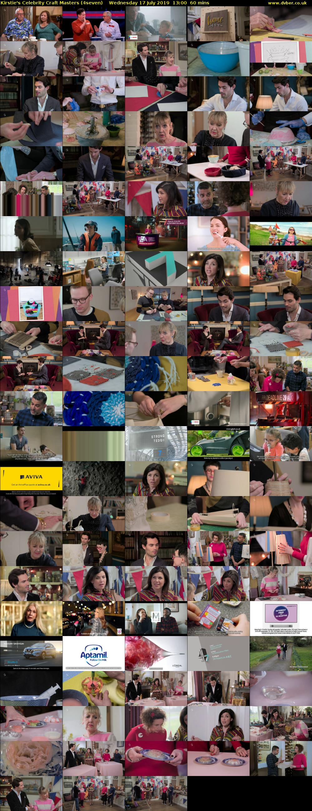 Kirstie's Celebrity Craft Masters (4seven) Wednesday 17 July 2019 13:00 - 14:00