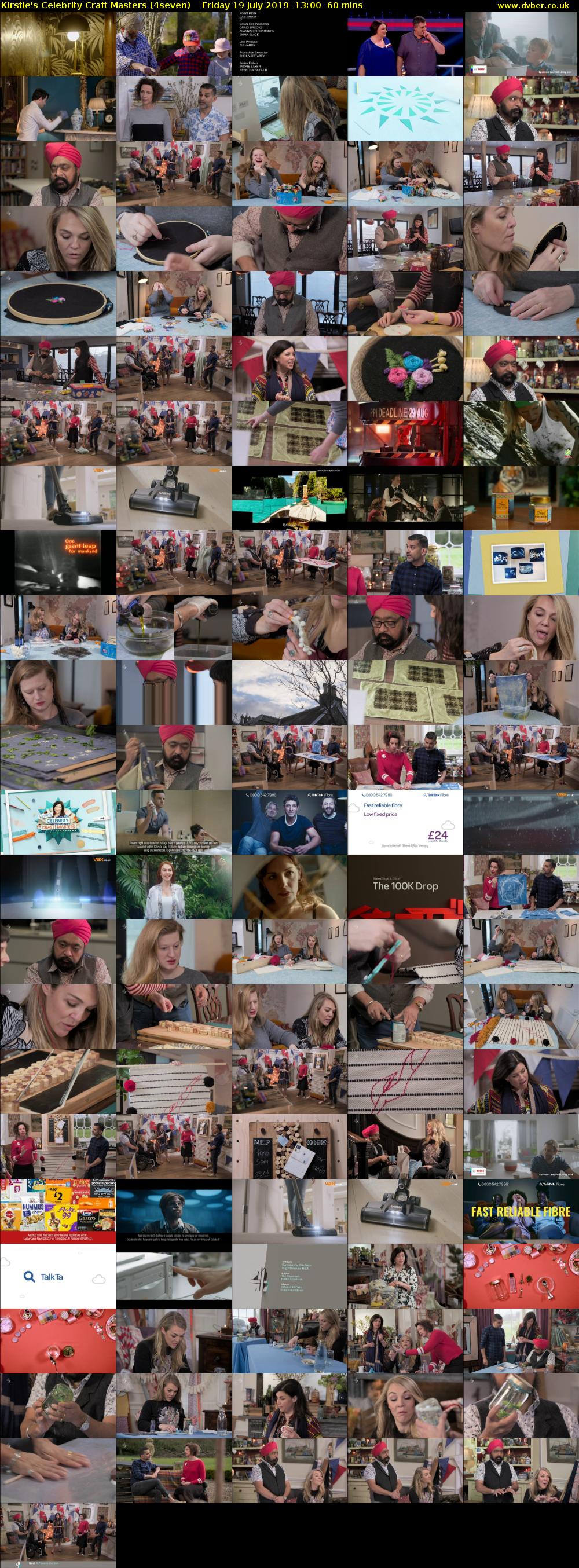 Kirstie's Celebrity Craft Masters (4seven) Friday 19 July 2019 13:00 - 14:00