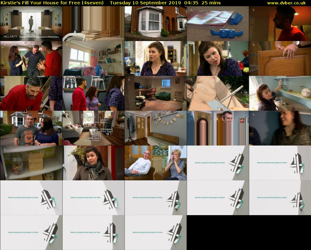 Kirstie's Fill Your House for Free (4seven) Tuesday 10 September 2019 04:35 - 05:00