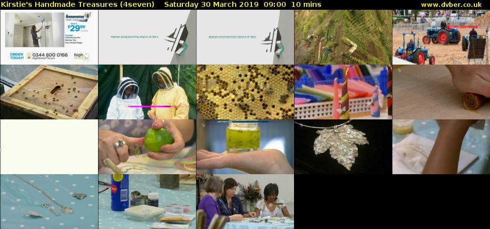 Kirstie's Handmade Treasures (4seven) Saturday 30 March 2019 09:00 - 09:10