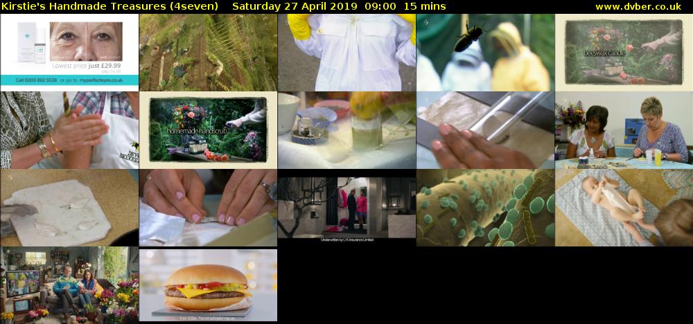Kirstie's Handmade Treasures (4seven) Saturday 27 April 2019 09:00 - 09:15