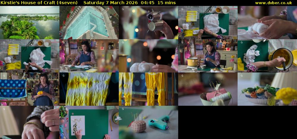 Kirstie's House of Craft (4seven) Saturday 7 March 2026 04:45 - 05:00