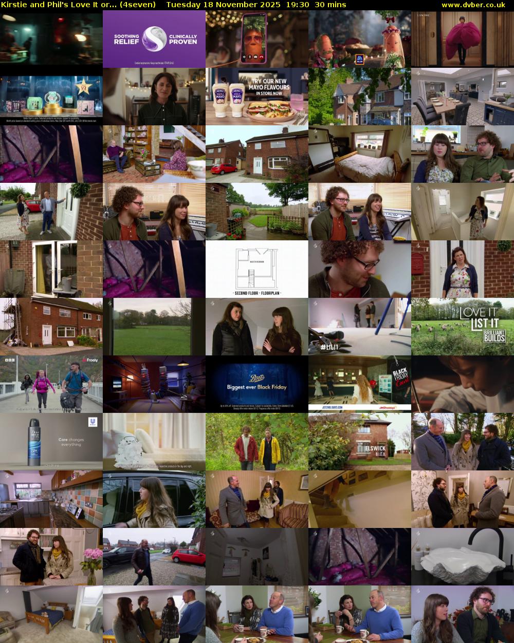 Kirstie and Phil's Love It or... (4seven) Tuesday 18 November 2025 19:30 - 20:00