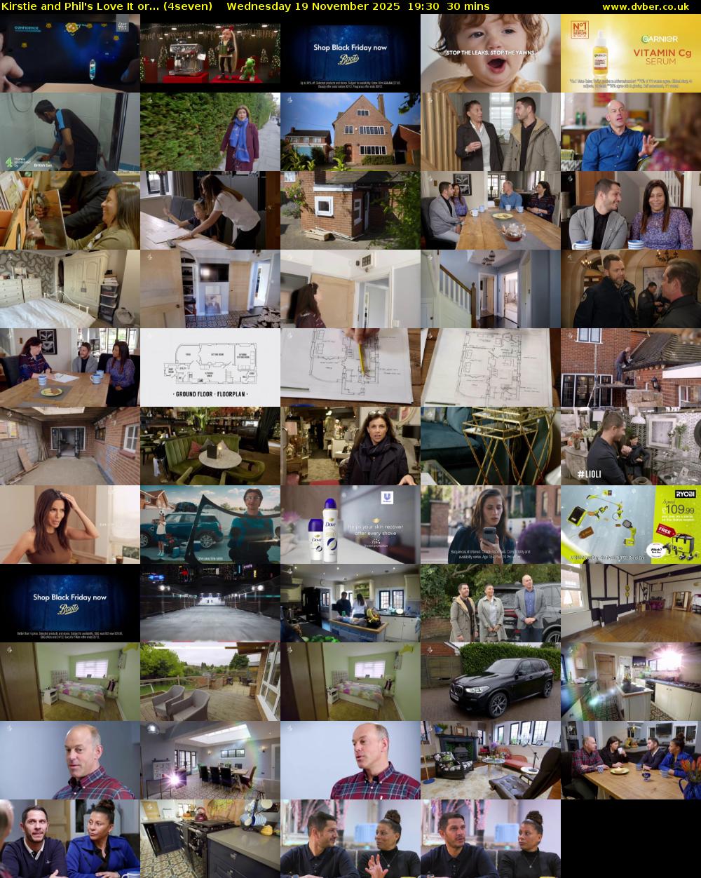 Kirstie and Phil's Love It or... (4seven) Wednesday 19 November 2025 19:30 - 20:00