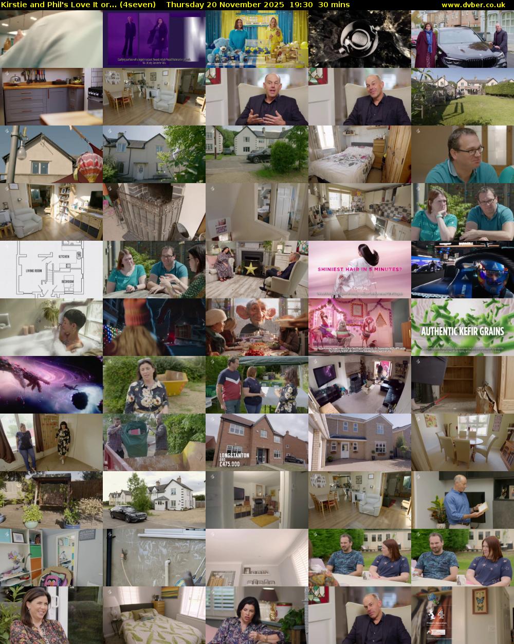 Kirstie and Phil's Love It or... (4seven) Thursday 20 November 2025 19:30 - 20:00