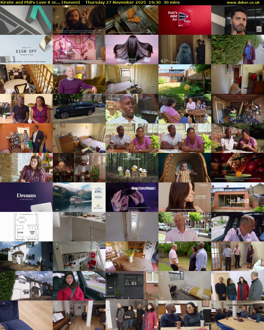 Kirstie and Phil's Love It or... (4seven) Thursday 27 November 2025 19:30 - 20:00