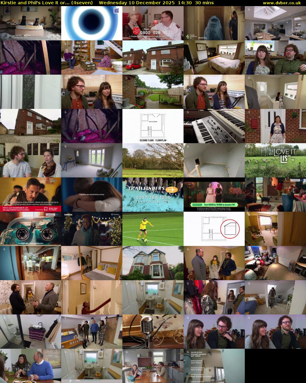 Kirstie and Phil's Love It or... (4seven) Wednesday 10 December 2025 14:30 - 15:00