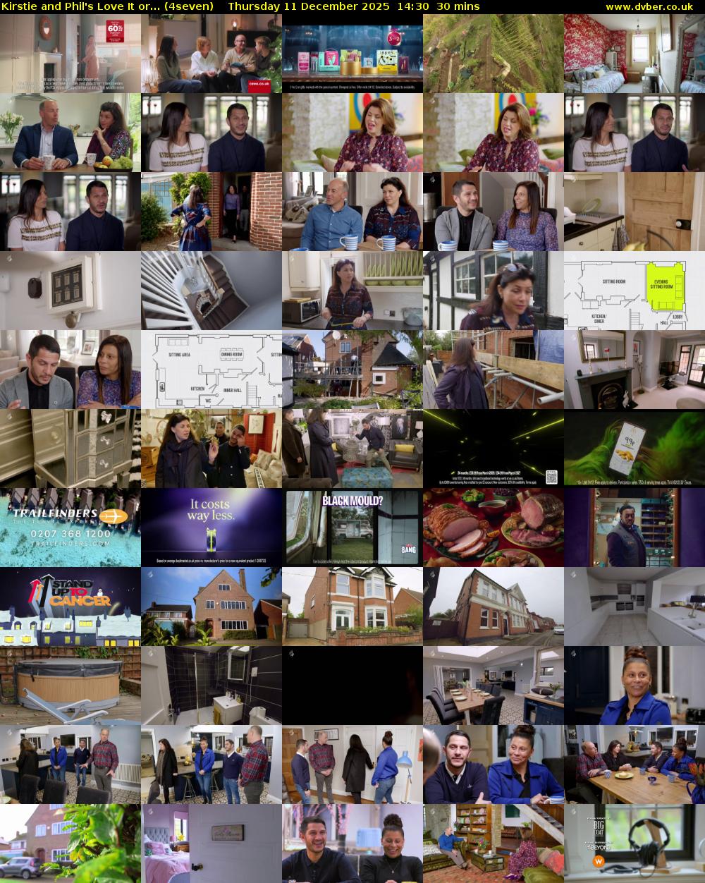 Kirstie and Phil's Love It or... (4seven) Thursday 11 December 2025 14:30 - 15:00