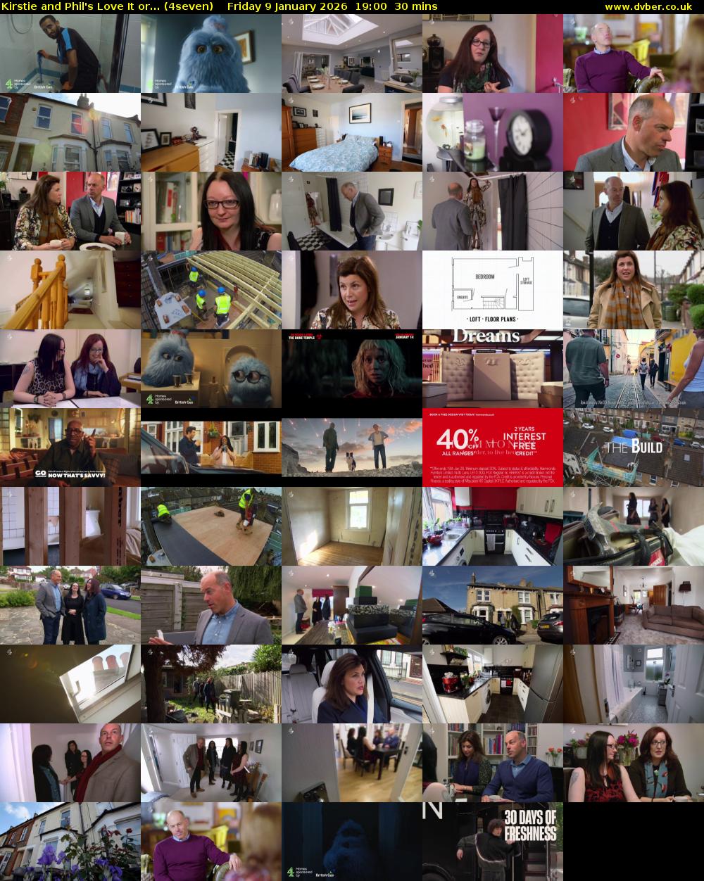 Kirstie and Phil's Love It or... (4seven) Friday 9 January 2026 19:00 - 19:30