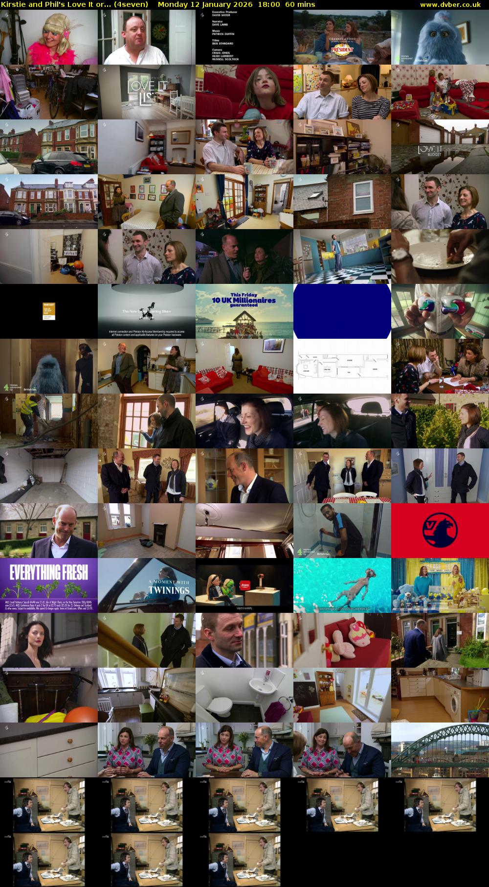 Kirstie and Phil's Love It or... (4seven) Monday 12 January 2026 18:00 - 19:00