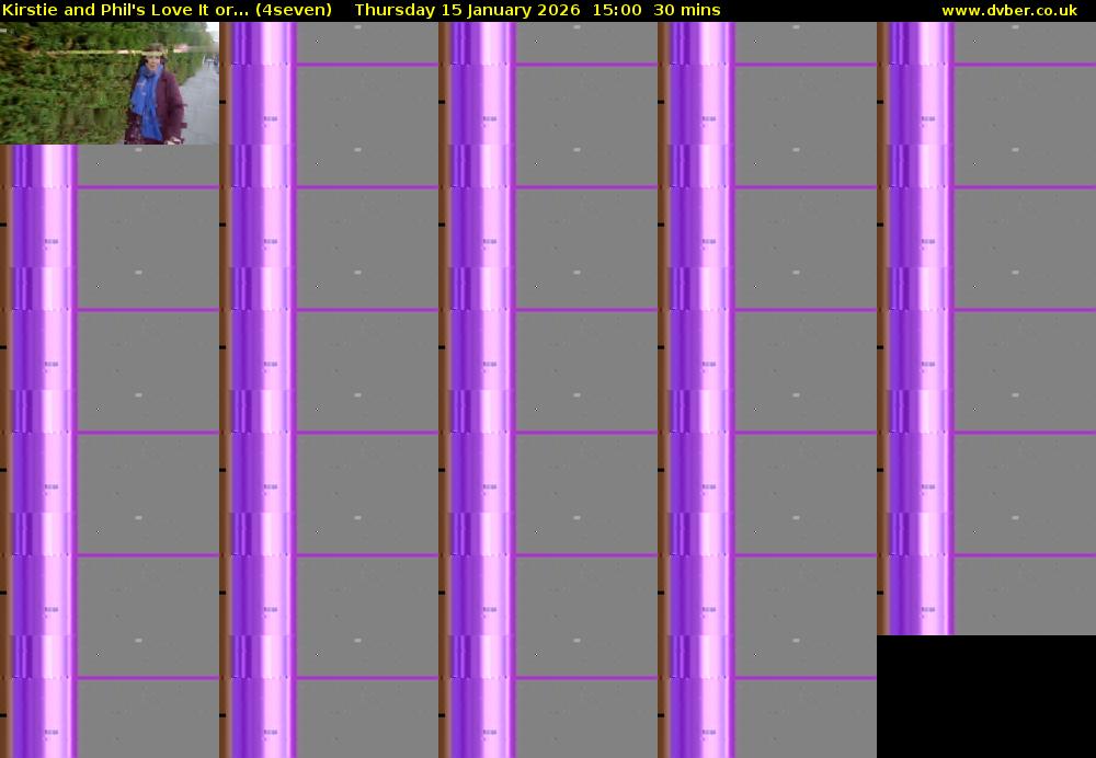 Kirstie and Phil's Love It or... (4seven) Thursday 15 January 2026 15:00 - 15:30