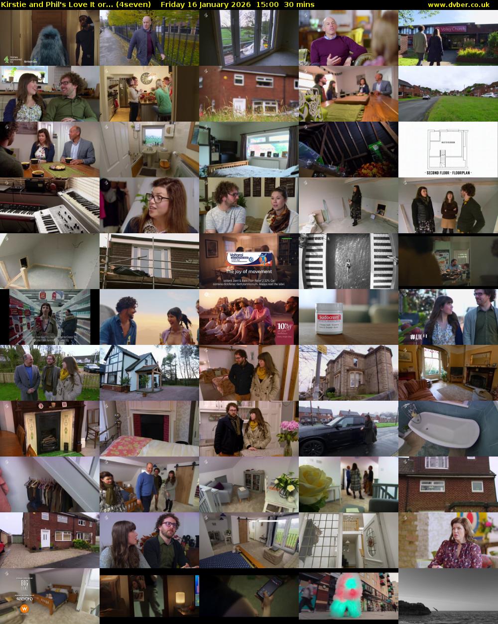 Kirstie and Phil's Love It or... (4seven) Friday 16 January 2026 15:00 - 15:30