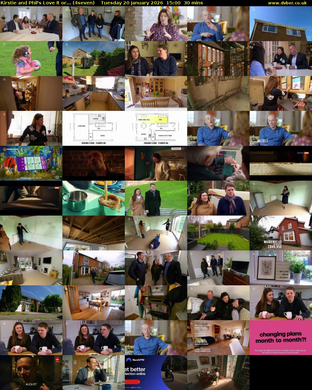 Kirstie and Phil's Love It or... (4seven) Tuesday 20 January 2026 15:00 - 15:30