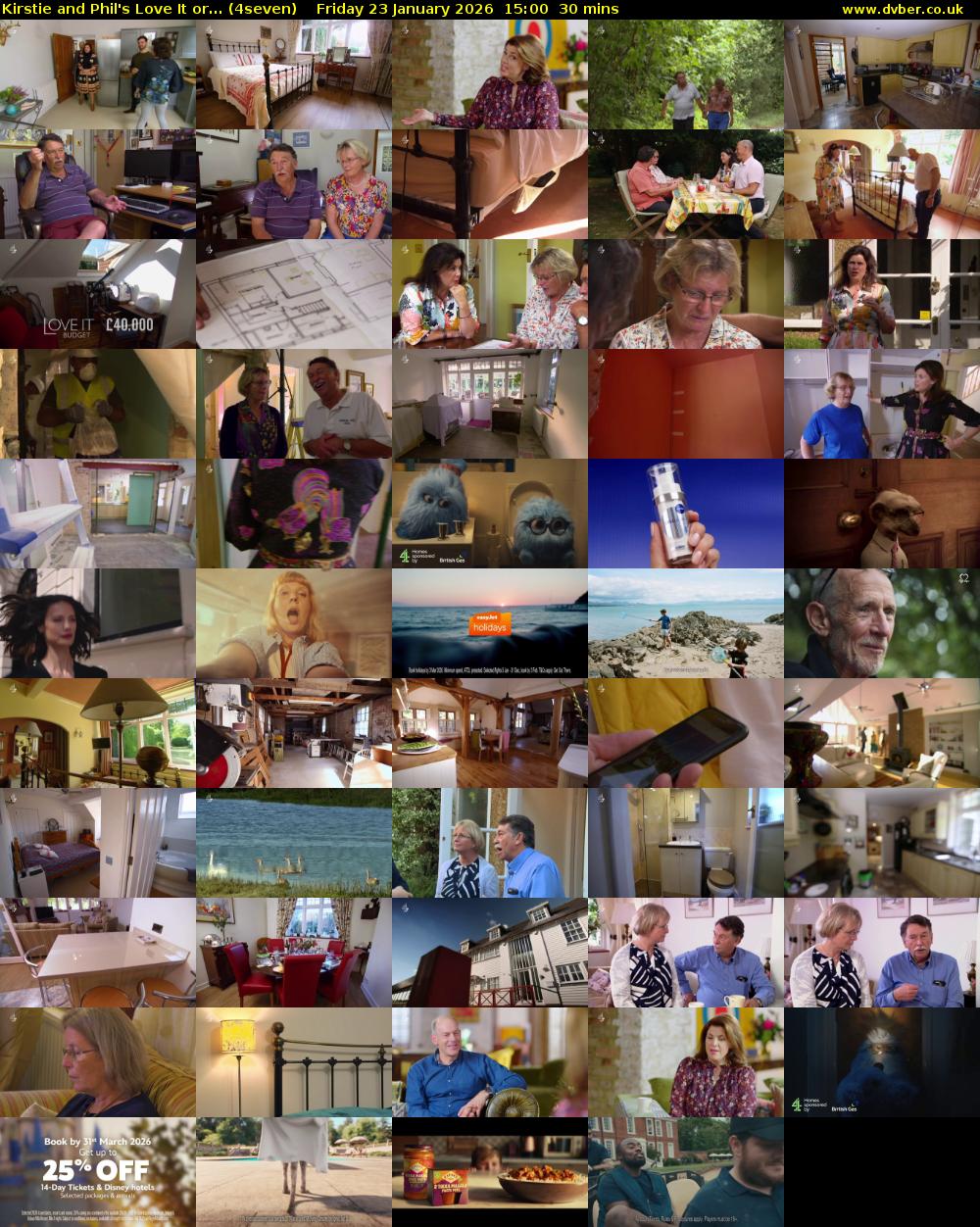 Kirstie and Phil's Love It or... (4seven) Friday 23 January 2026 15:00 - 15:30