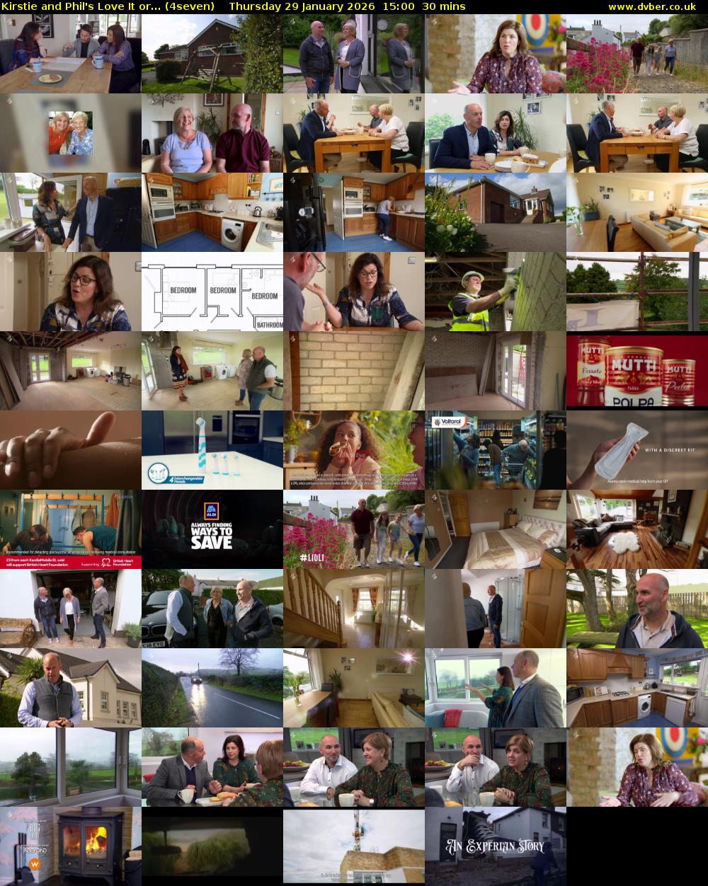 Kirstie and Phil's Love It or... (4seven) Thursday 29 January 2026 15:00 - 15:30