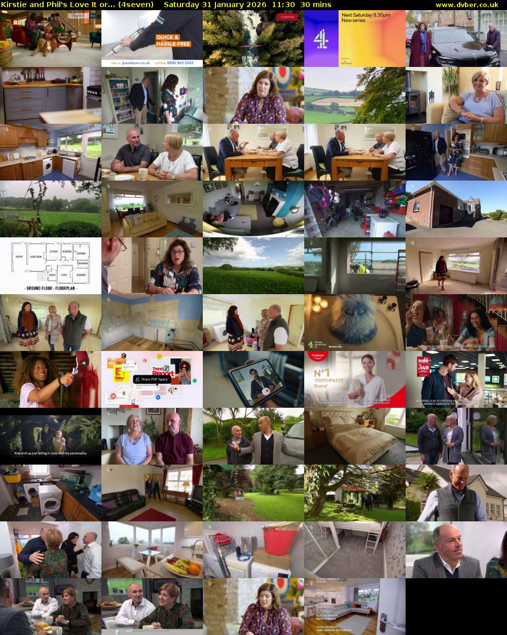 Kirstie and Phil's Love It or... (4seven) Saturday 31 January 2026 11:30 - 12:00