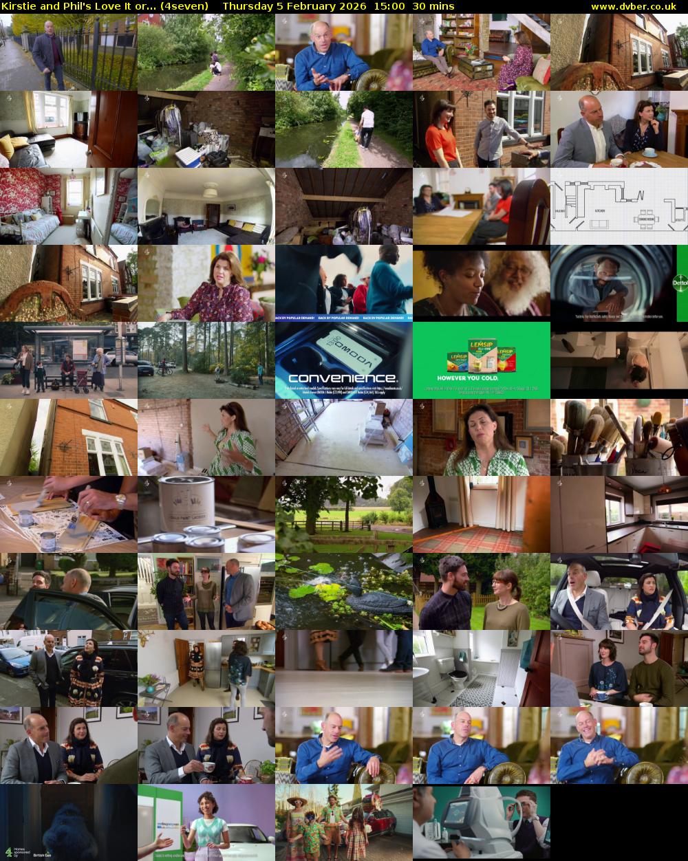 Kirstie and Phil's Love It or... (4seven) Thursday 5 February 2026 15:00 - 15:30