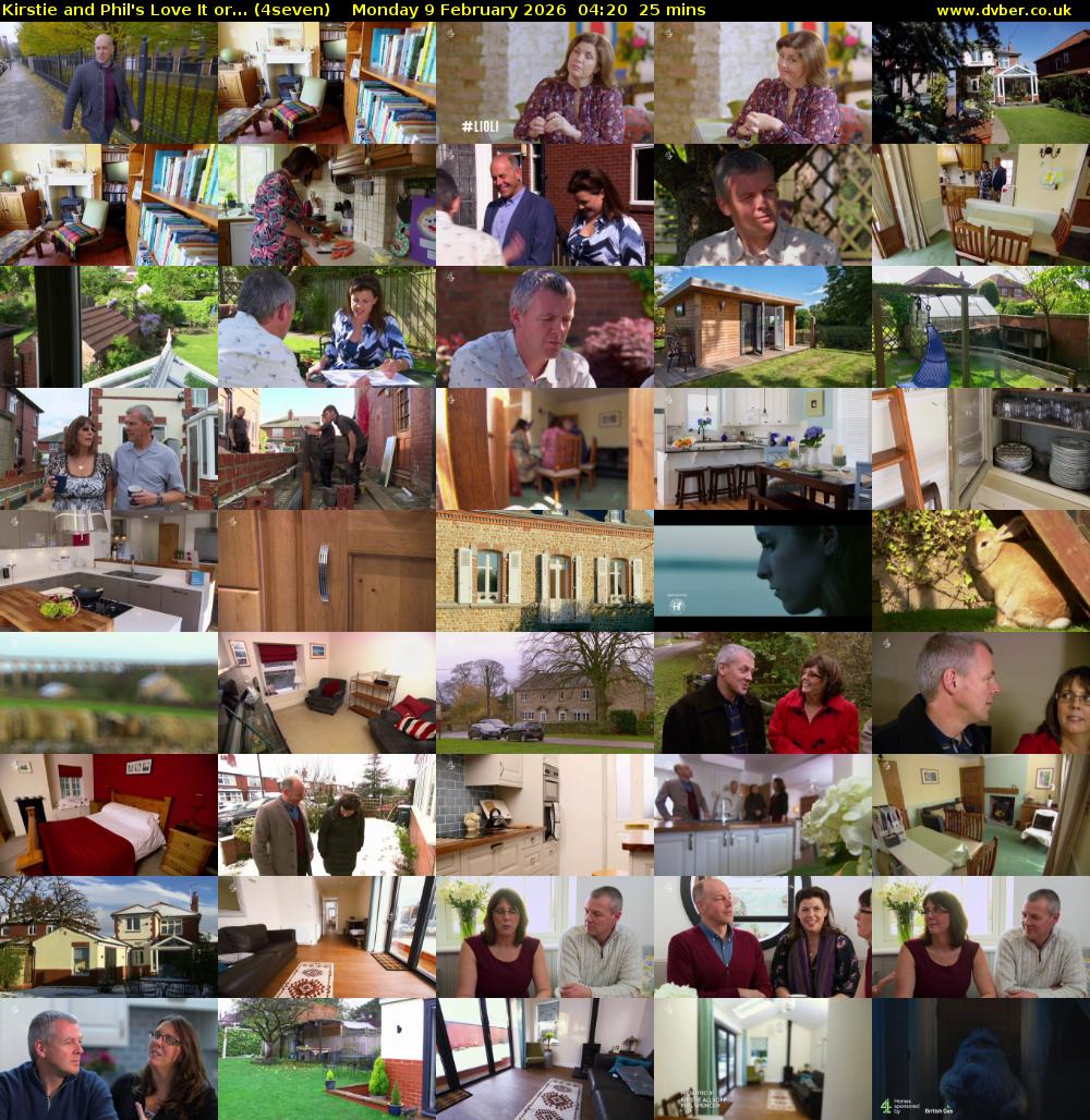 Kirstie and Phil's Love It or... (4seven) Monday 9 February 2026 04:20 - 04:45