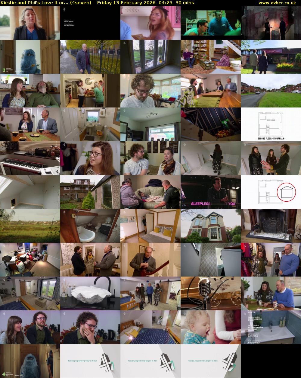 Kirstie and Phil's Love It or... (4seven) Friday 13 February 2026 04:25 - 04:55
