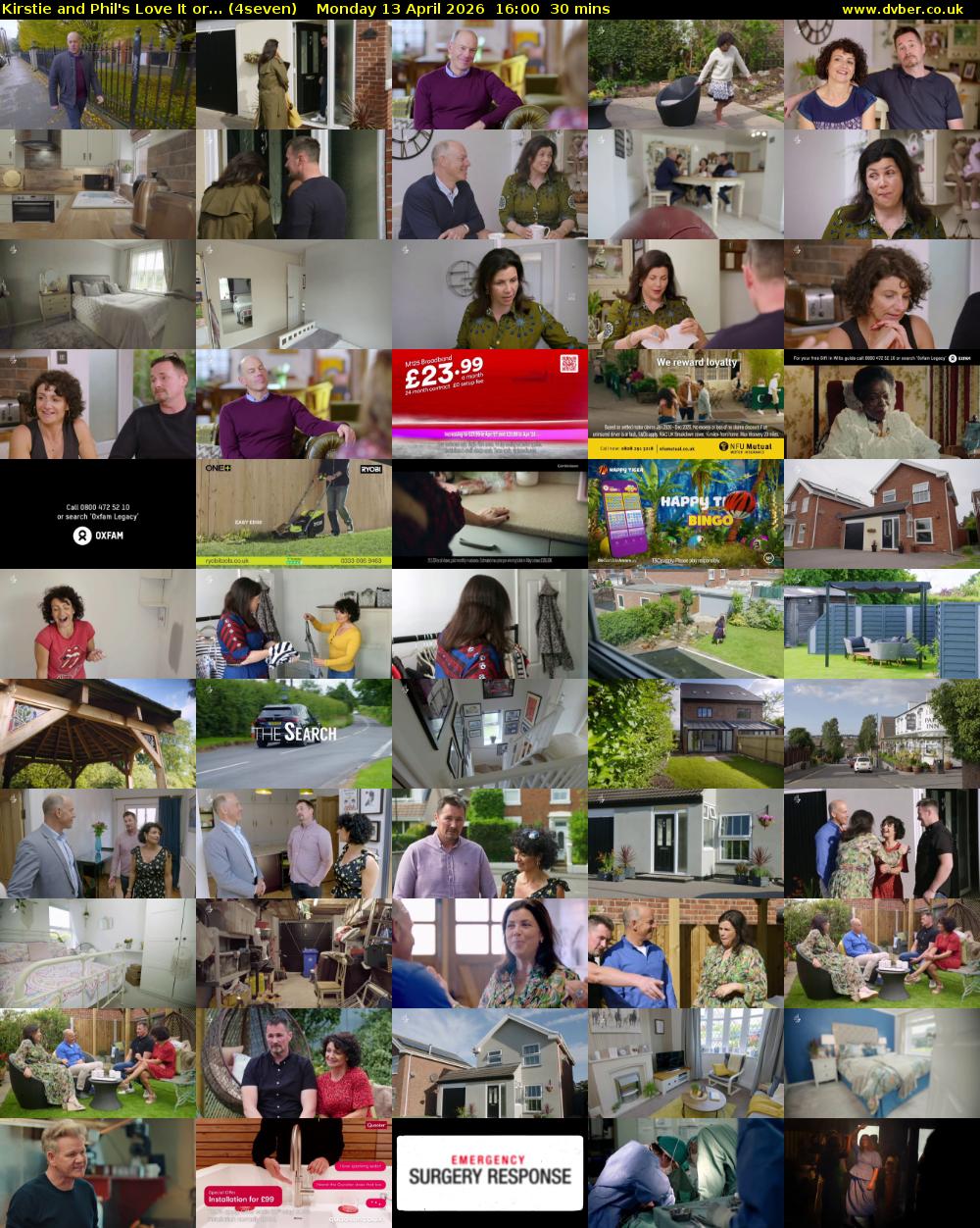 Kirstie and Phil's Love It or... (4seven) Monday 13 April 2026 16:00 - 16:30