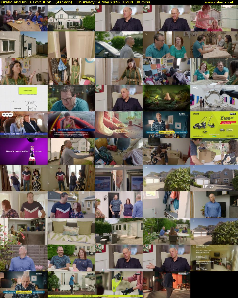 Kirstie and Phil's Love It or... (4seven) Thursday 14 May 2026 16:00 - 16:30