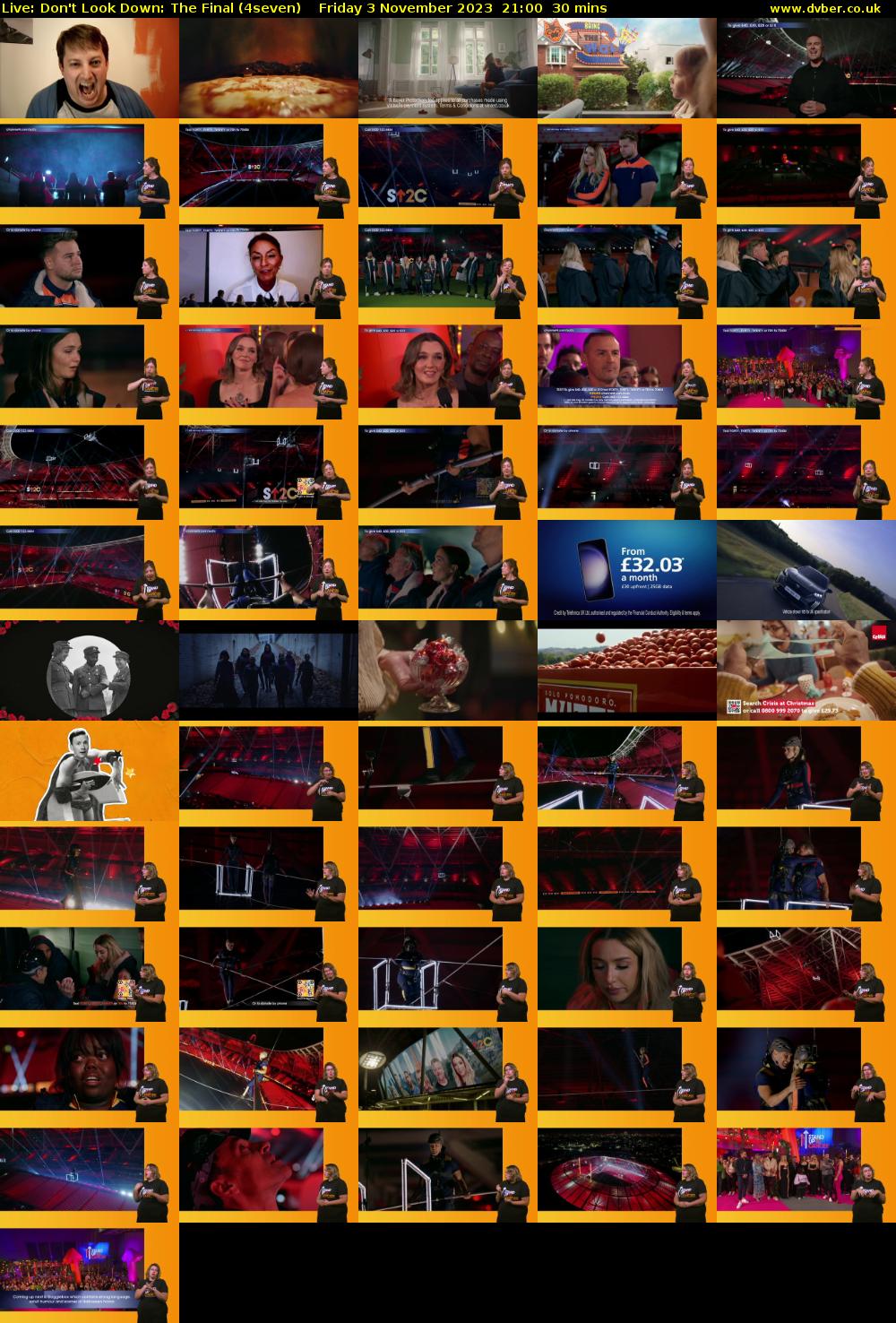 Live: Don't Look Down: The Final (4seven) Friday 3 November 2023 21:00 - 21:30