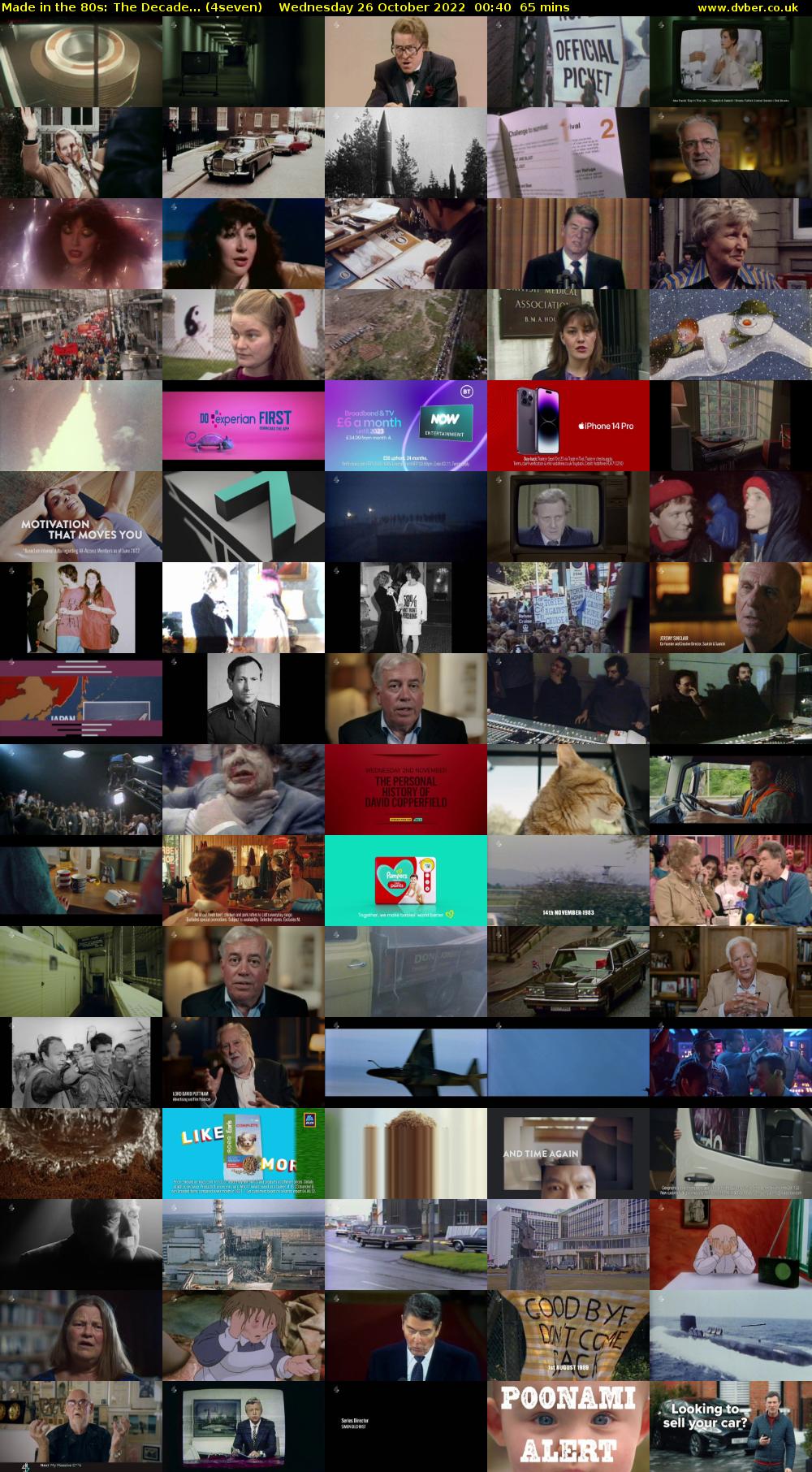 Made in the 80s: The Decade... (4seven) Wednesday 26 October 2022 00:40 - 01:45