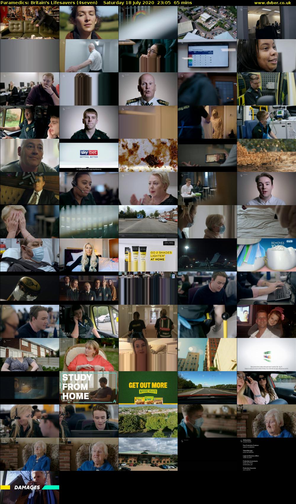 Paramedics: Britain's Lifesavers (4seven) Saturday 18 July 2020 23:05 - 00:10