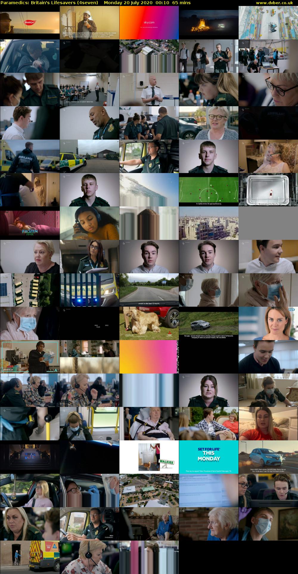Paramedics: Britain's Lifesavers (4seven) Monday 20 July 2020 00:10 - 01:15