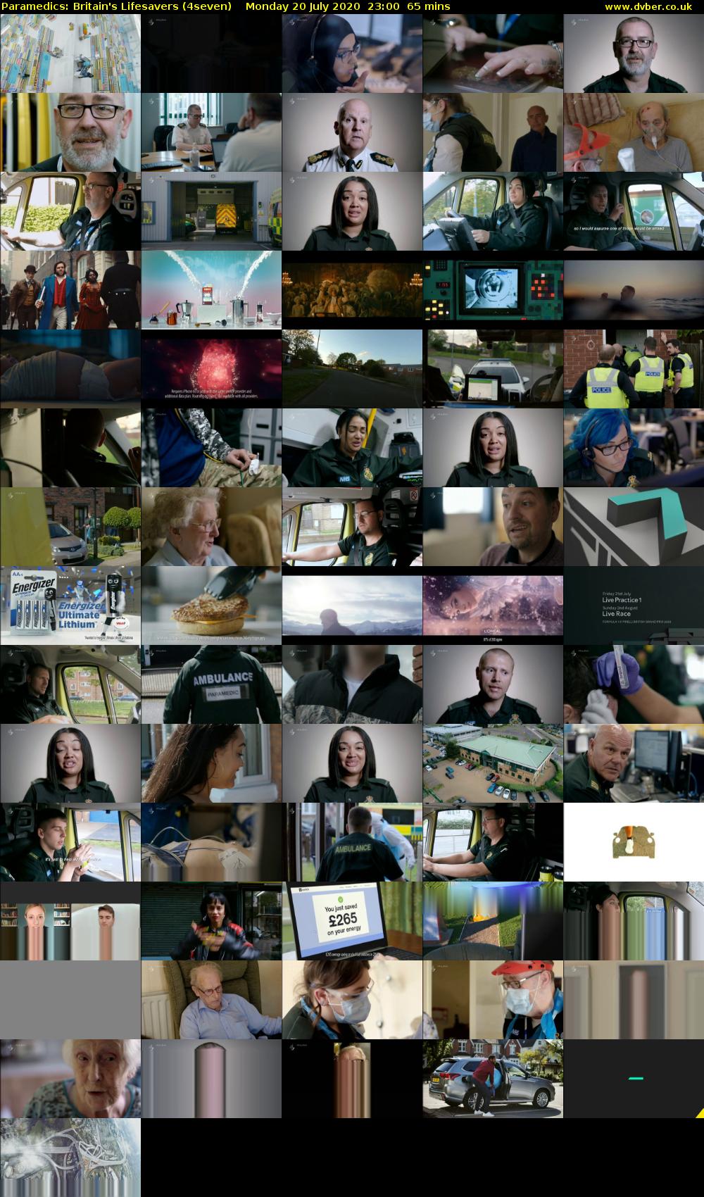 Paramedics: Britain's Lifesavers (4seven) Monday 20 July 2020 23:00 - 00:05