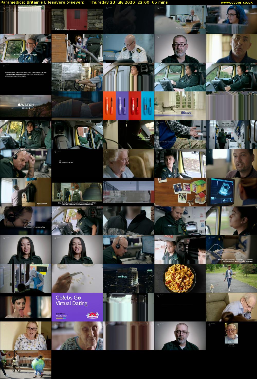 Paramedics: Britain's Lifesavers (4seven) Thursday 23 July 2020 22:00 - 23:05