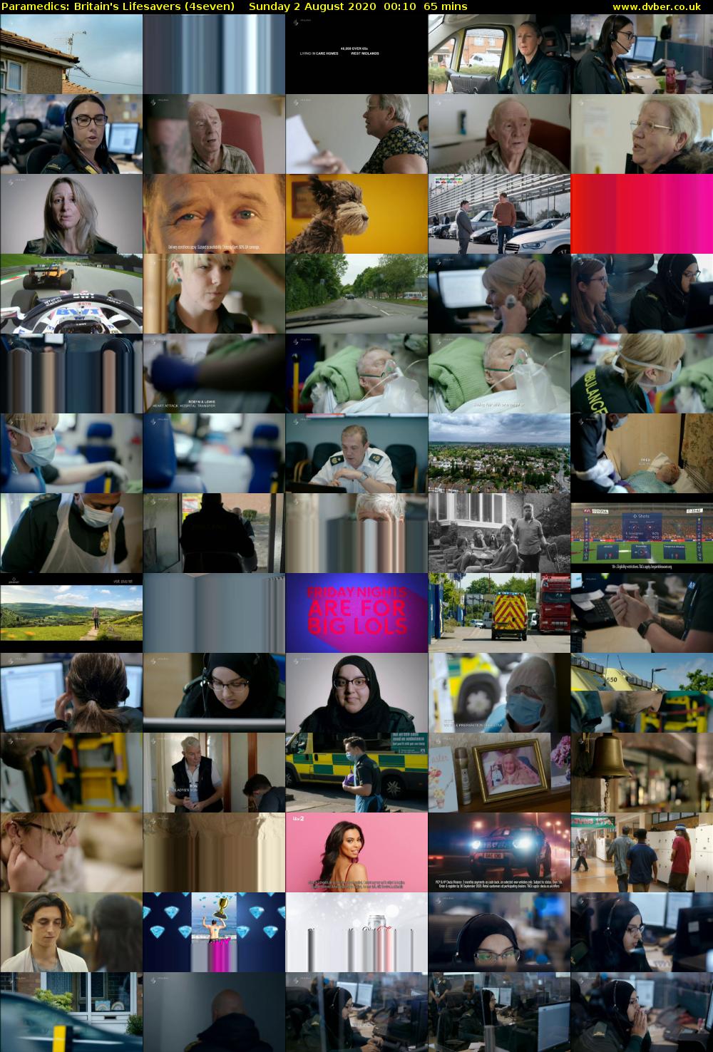 Paramedics: Britain's Lifesavers (4seven) Sunday 2 August 2020 00:10 - 01:15