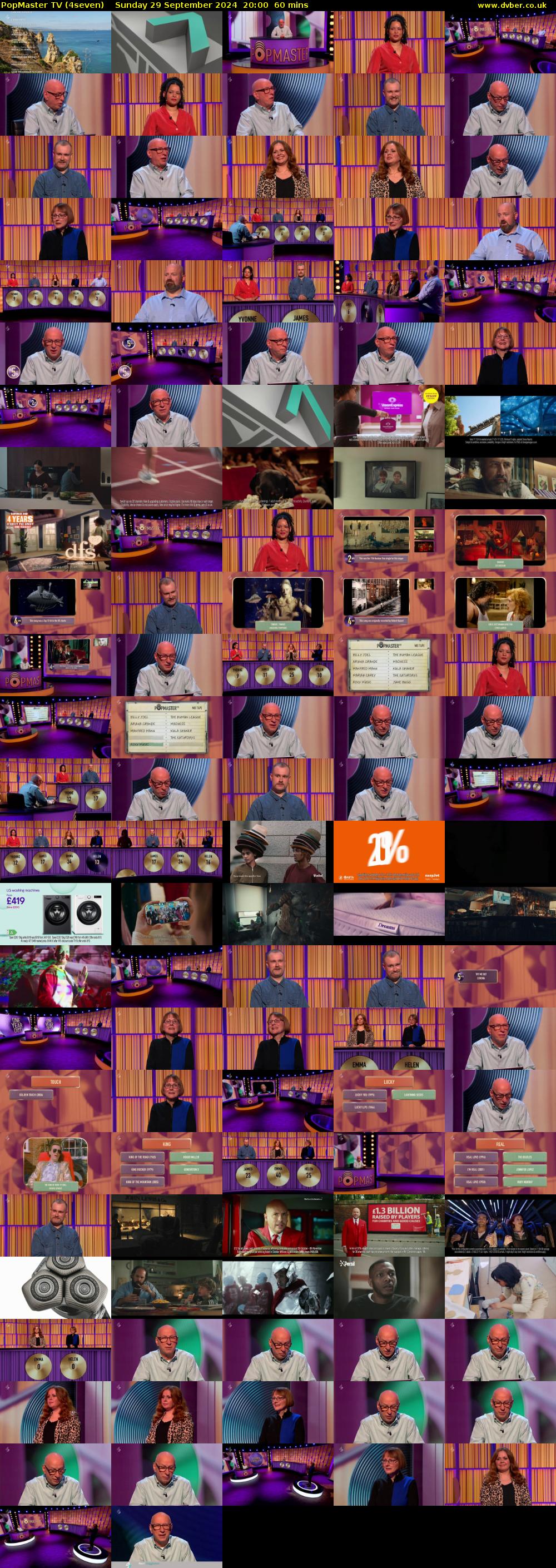 PopMaster TV (4seven) Sunday 29 September 2024 20:00 - 21:00