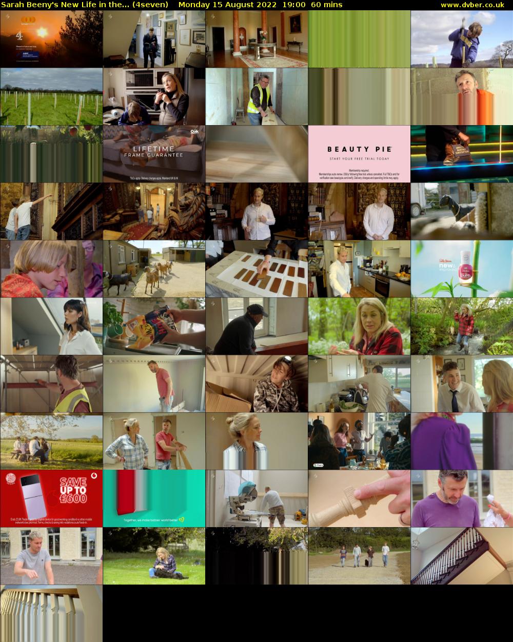 Sarah Beeny's New Life in the... (4seven) Monday 15 August 2022 19:00 - 20:00