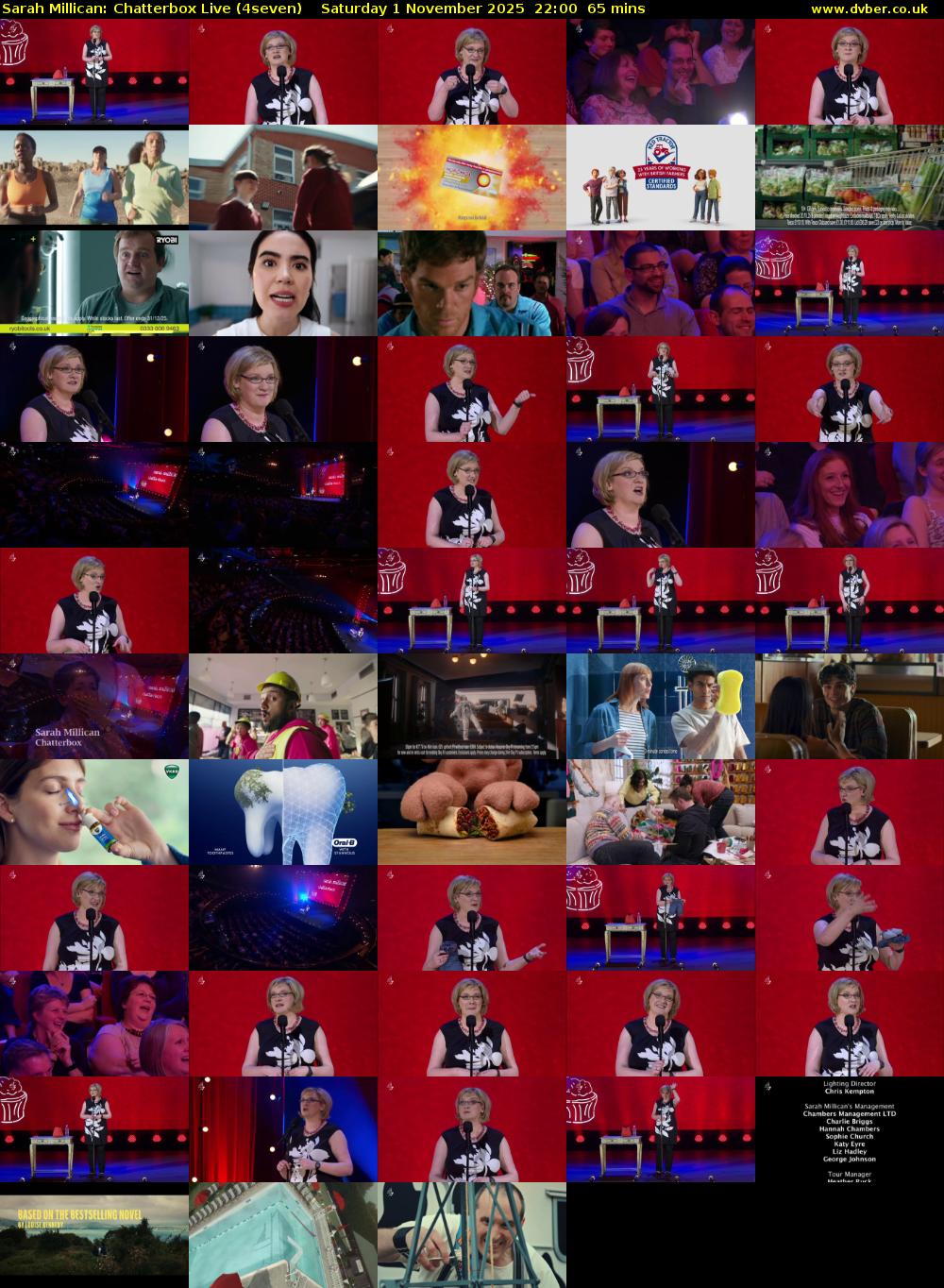 Sarah Millican: Chatterbox Live (4seven) Saturday 1 November 2025 22:00 - 23:05