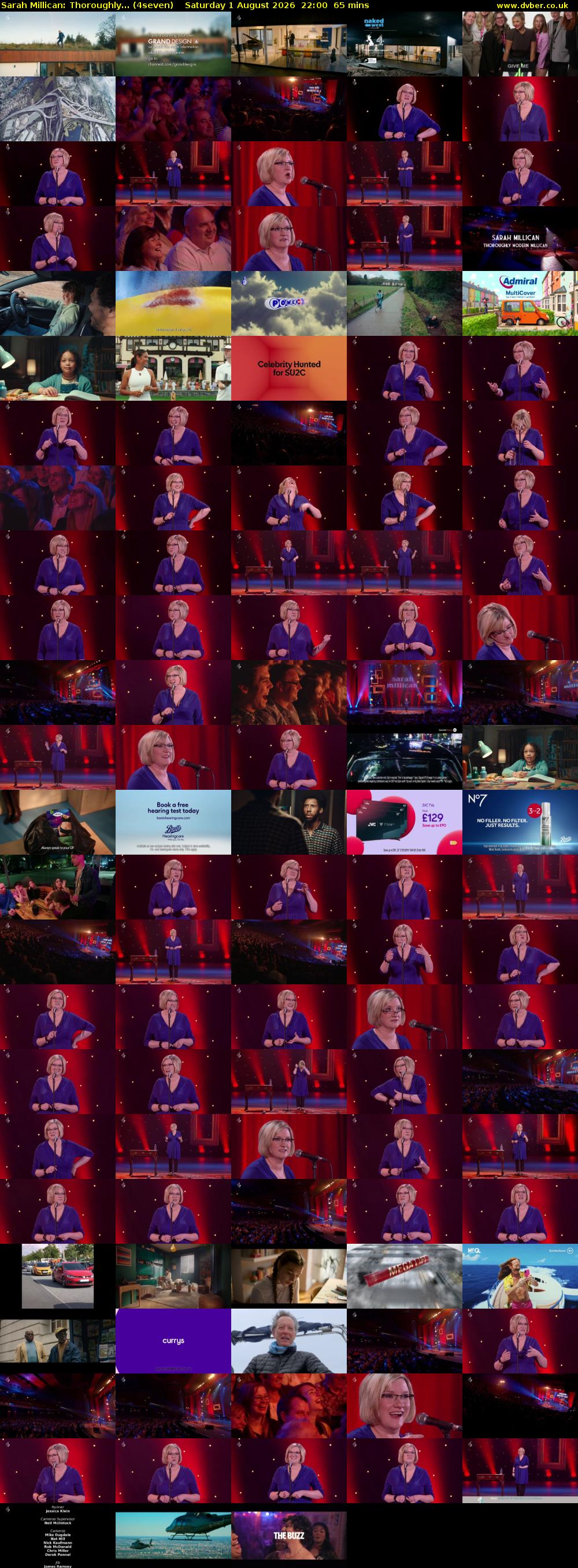 Sarah Millican: Thoroughly... (4seven) Saturday 1 August 2026 22:00 - 23:05