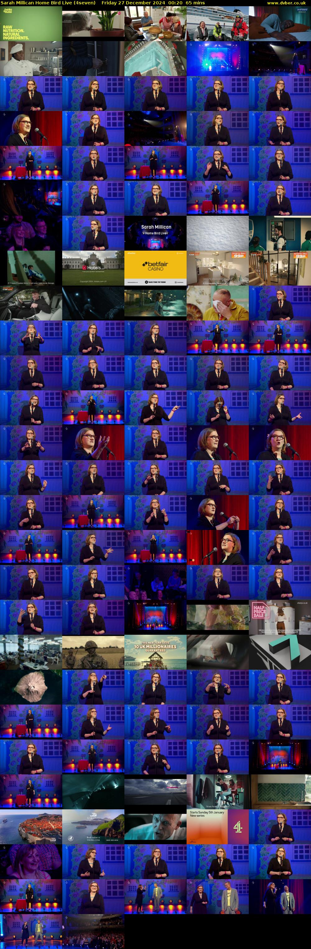 Sarah Millican Home Bird Live (4seven) Friday 27 December 2024 00:20 - 01:25