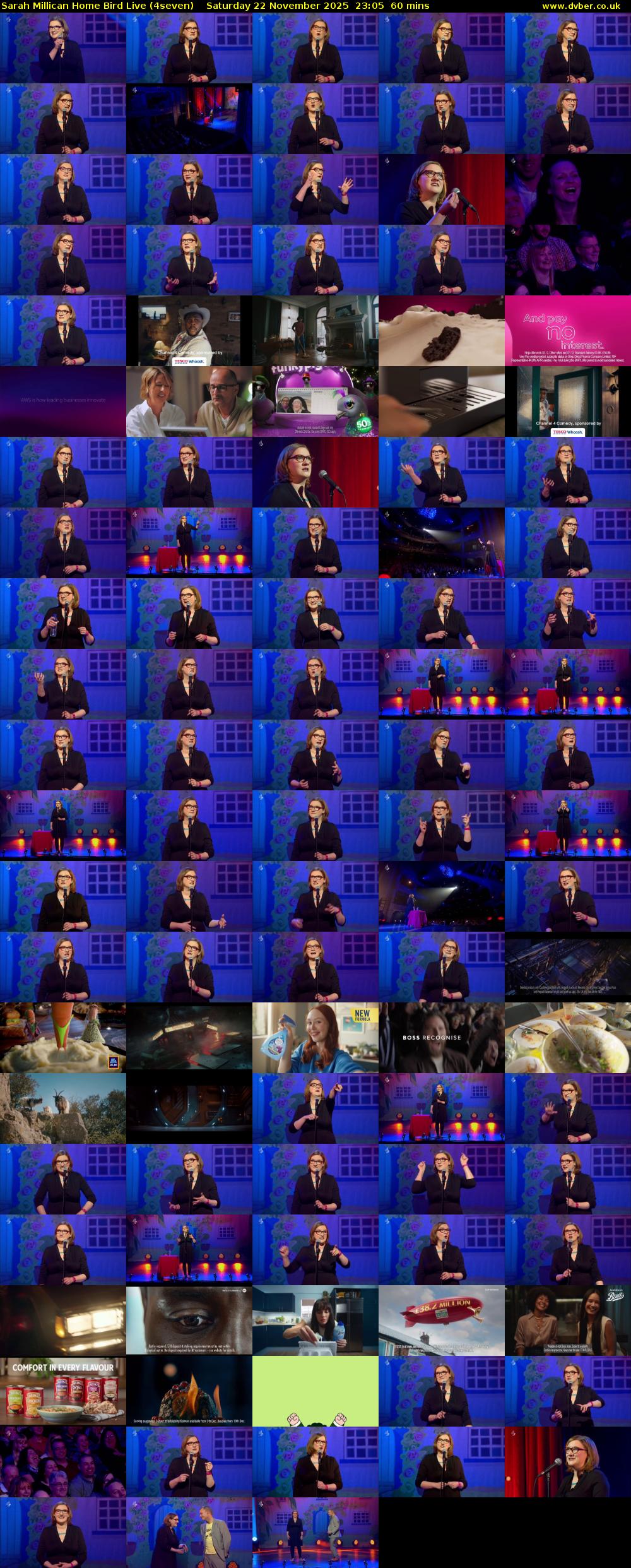 Sarah Millican Home Bird Live (4seven) Saturday 22 November 2025 23:05 - 00:05