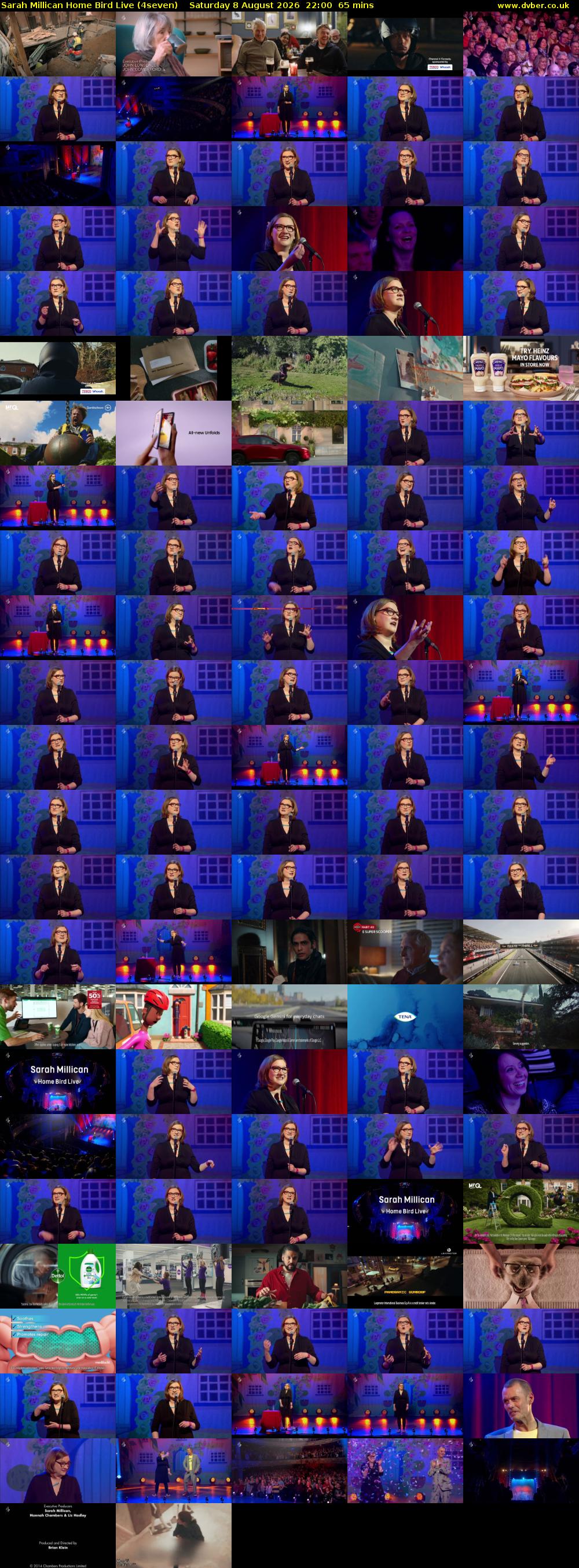 Sarah Millican Home Bird Live (4seven) Saturday 8 August 2026 22:00 - 23:05