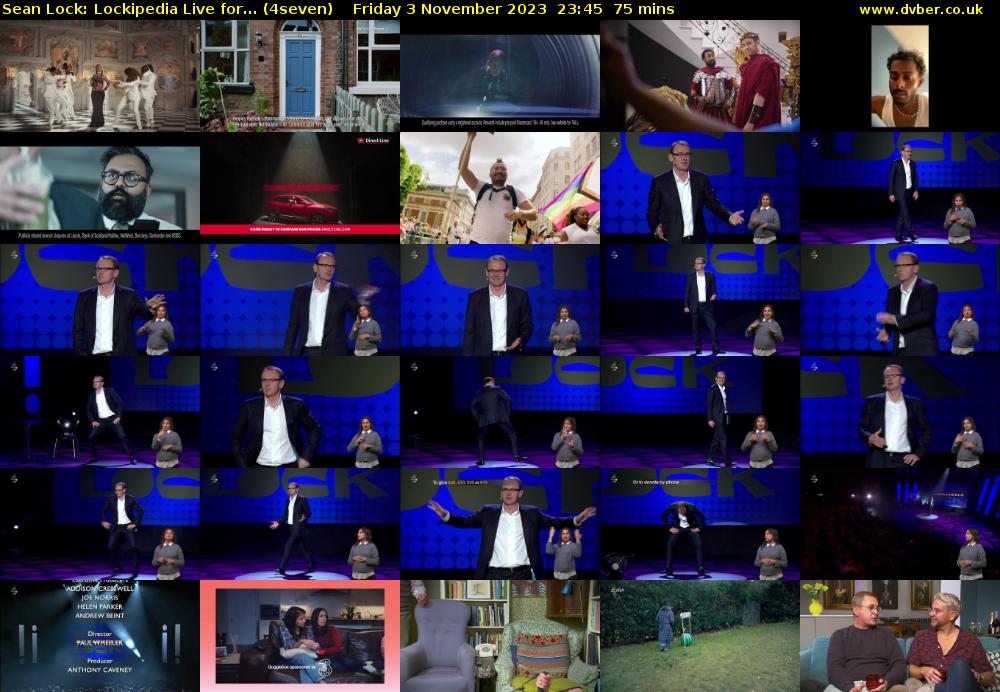 Sean Lock: Lockipedia Live for... (4seven) Friday 3 November 2023 23:45 - 01:00