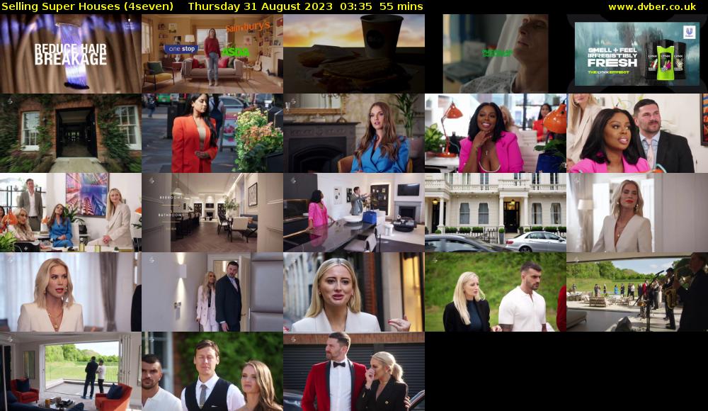 Selling Super Houses (4seven) Thursday 31 August 2023 03:35 - 04:30