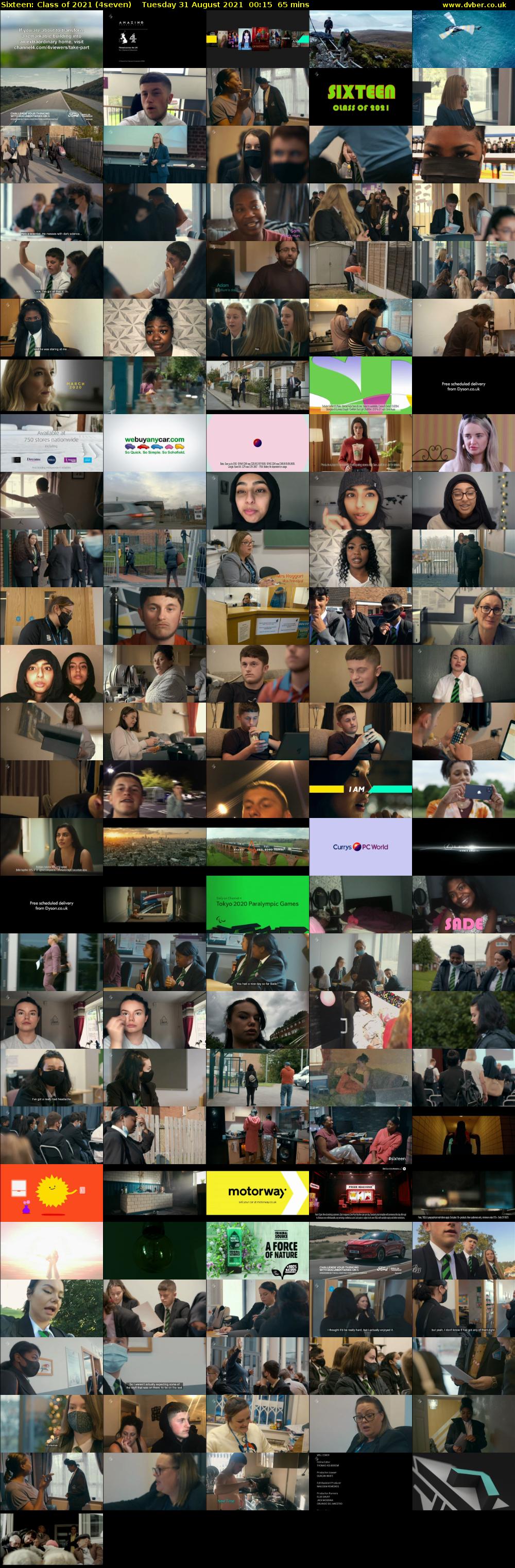 Sixteen: Class of 2021 (4seven) Tuesday 31 August 2021 01:15 - 02:20