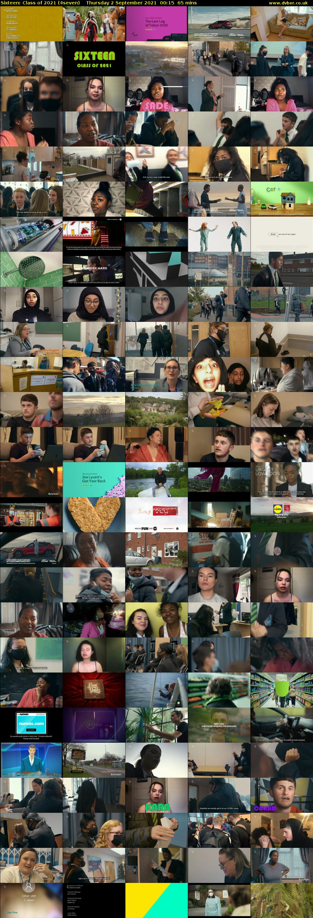 Sixteen: Class of 2021 (4seven) Thursday 2 September 2021 01:15 - 02:20